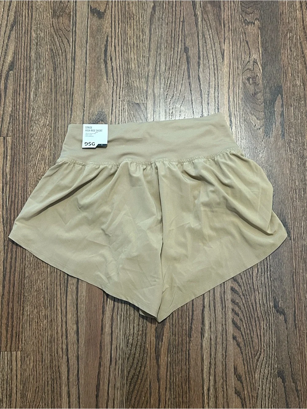 DSG Stride High-Rise Running Shorts Women’s Small Warm Stone NWT